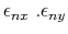 $ \epsilon_{nx}\ . \epsilon_{ny}$